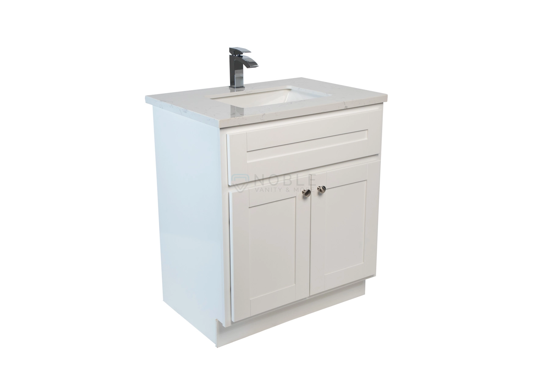 30 Inch gazzania White Vanity With Countertop and Sink174