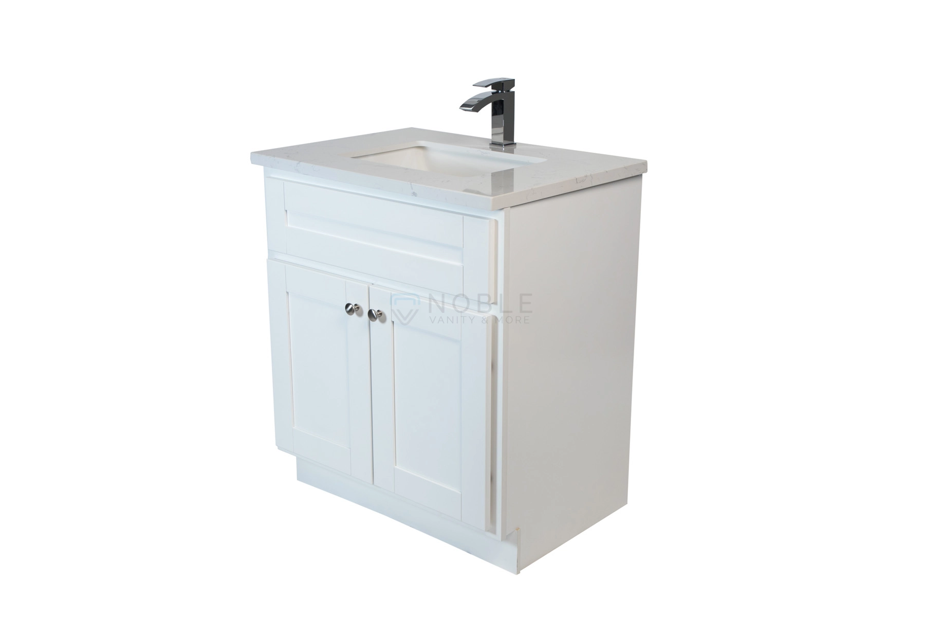 30 Inch gazzania White Vanity With Countertop and Sink175