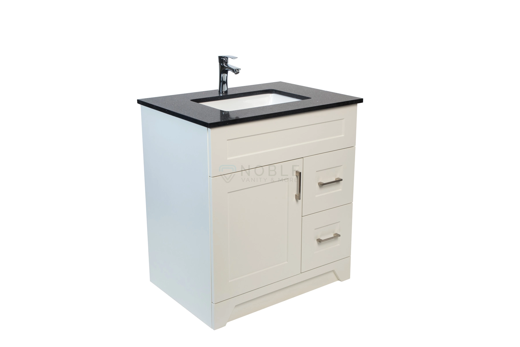 30 inch Flora HDF WHITE Color Vanity with Drawers at Noble Vanity Mississauga123