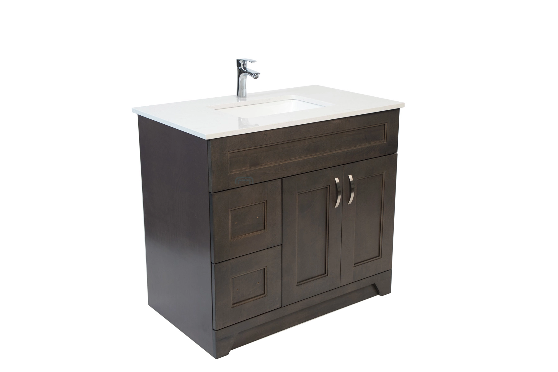 30 inch STEP SHAKER Grey Color REal Wood Vanity with Drawers at Noble Vanity Mississauga120