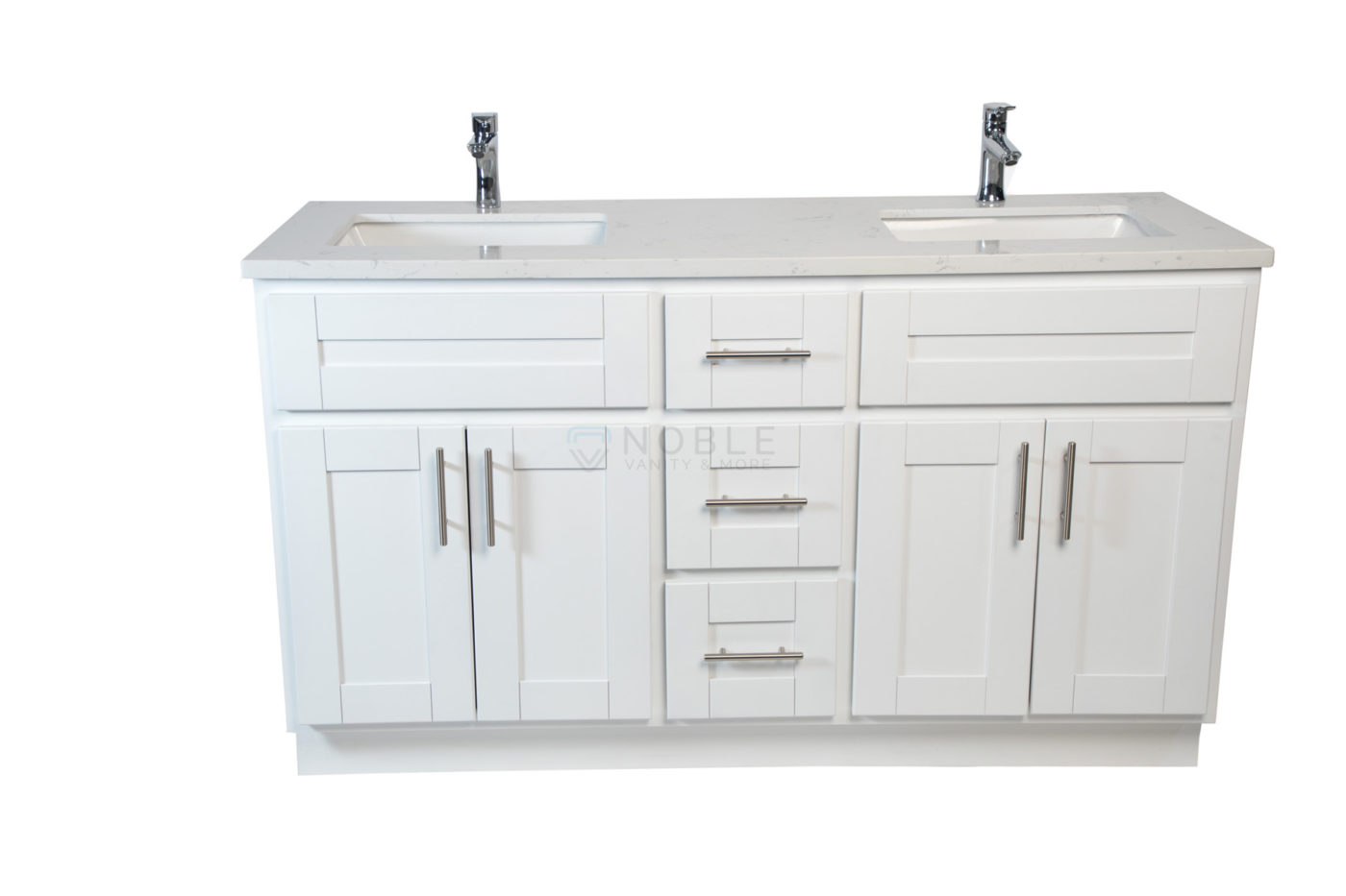 60 Inch Gazzania White Double Sink Vanity With Countertop And Sink176 