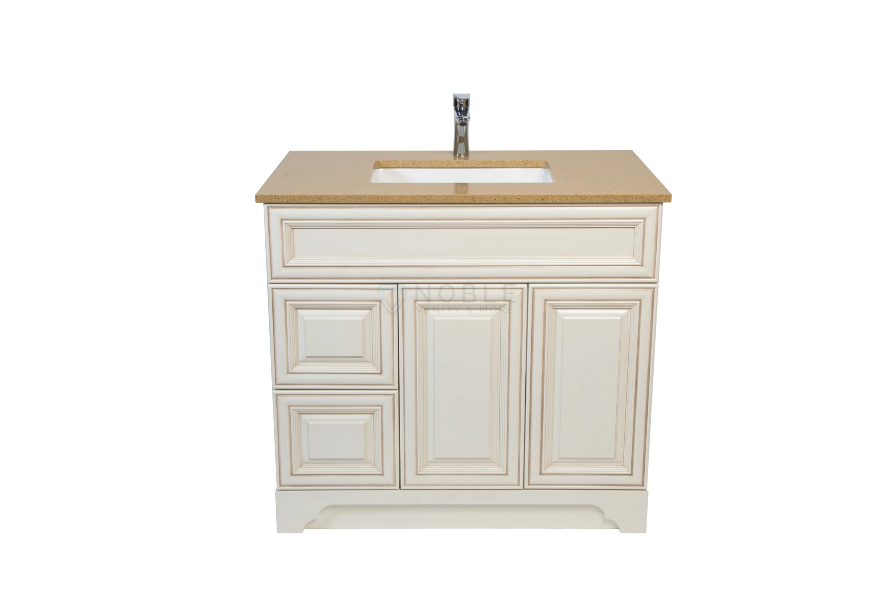 Queen Antique White 36-Inch Vanity with Drawer at Noble Vanity Mississauge101